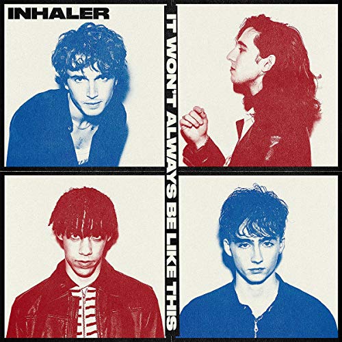 CD cover: four portraits in red and blue, split screen.
