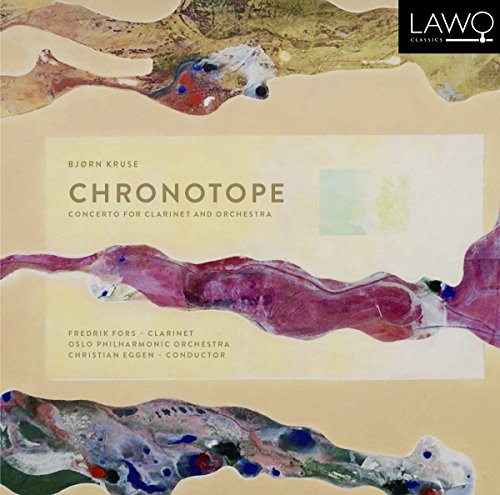 CD cover for Oslo Philharmonic Orchestra’s “Kruse / Chronotope” with abstract art.