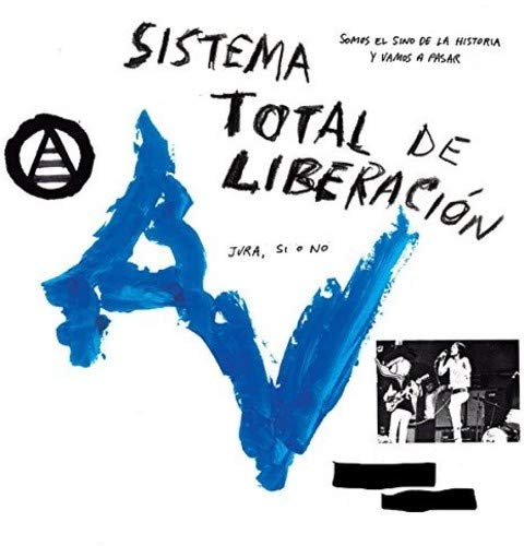 Album cover for "Anarqu - Sistema Total De Liberacion" with blue brushstroke A.