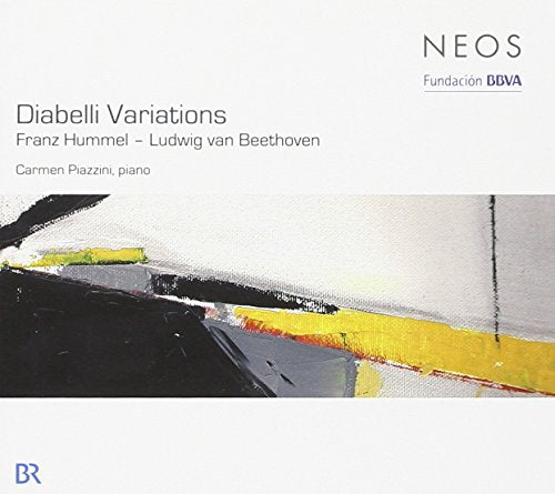 CD cover for Piazzini’s “Diabelli Variations” with abstract paint strokes.