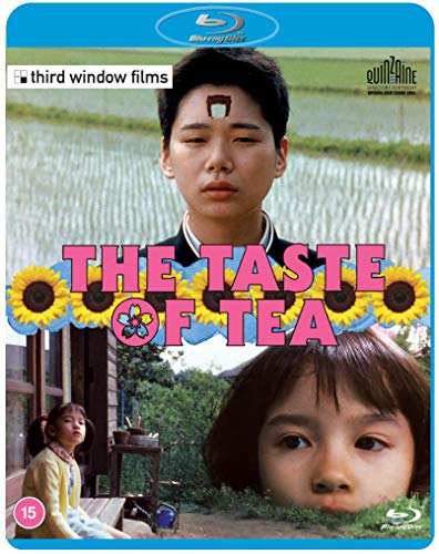 The Taste of Tea" Blu-ray cover featuring a young woman and sunflowers.