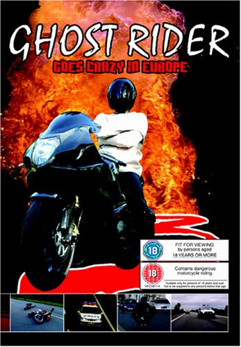 DVD cover for "Ghost Rider 3" featuring a motorcyclist engulfed in flames.