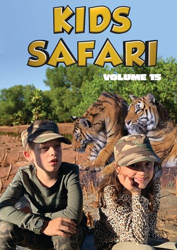 DVD cover featuring two children and tigers in a safari setting.