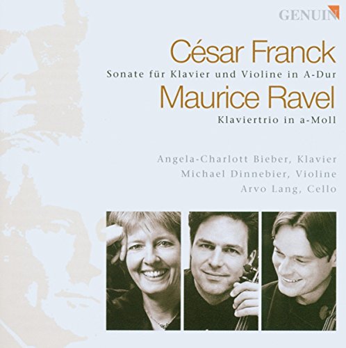 CD cover featuring portraits of musicians and composers Franck & Ravel.