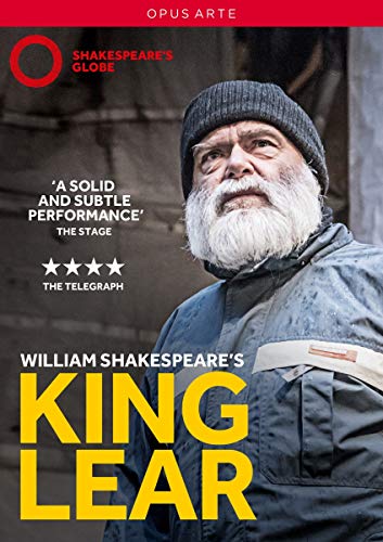DVD cover for Shakespeare’s *King Lear* featuring an older man in a beanie.