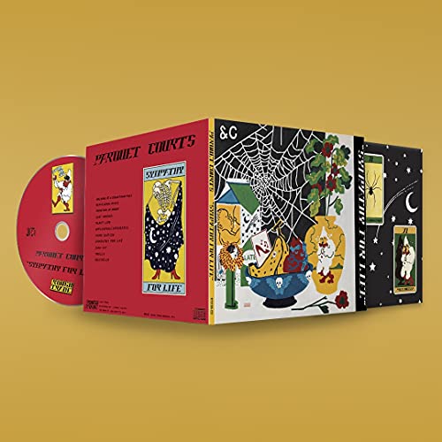 Parquet Courts "Sympathy For Life" CD case with colorful, surreal artwork.