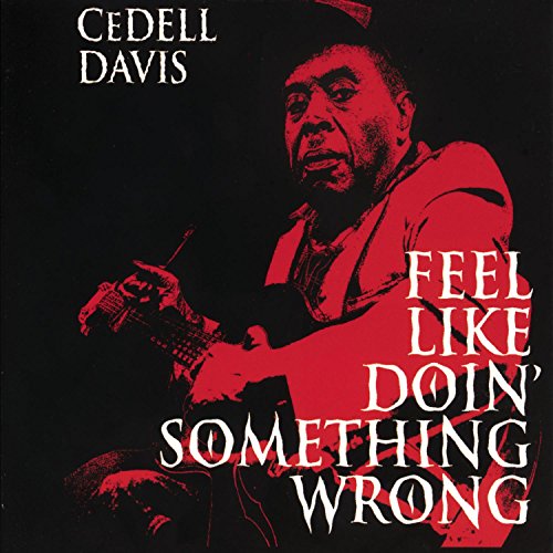 CD cover featuring a red-toned portrait of guitarist Daviscedell.