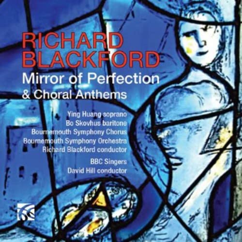 CD cover for Richard Blackford’s “Mirror of Perfection” with abstract art.