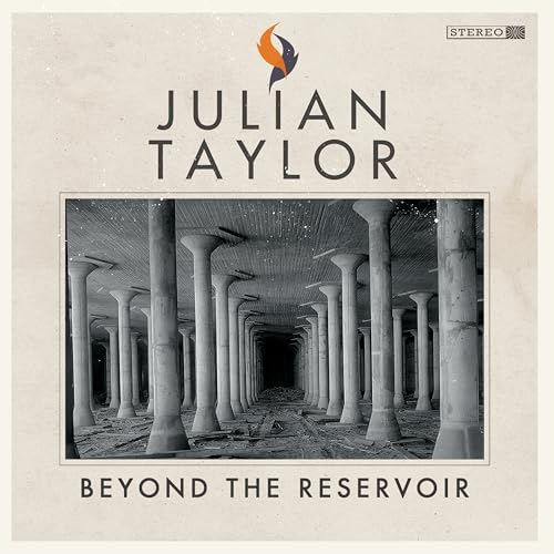 Album cover for Julian Taylor’s “Beyond The Reservoir” featuring a concrete structure.