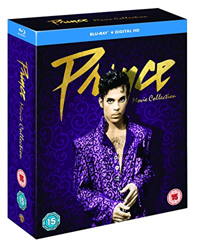 Blu-ray case for “Prince: Movie Collection” featuring a portrait of Prince.