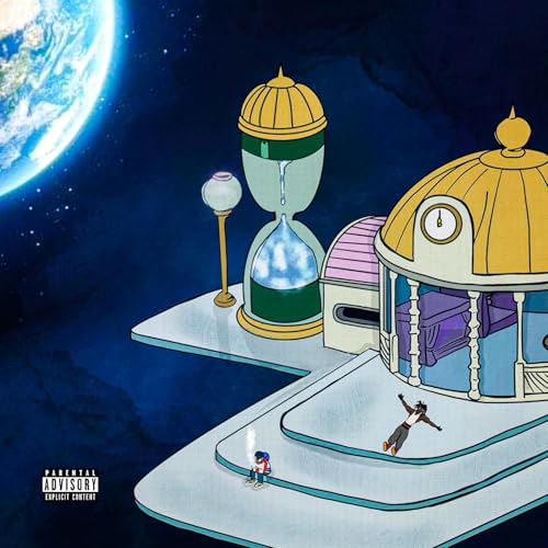 Album cover featuring an illustrated hourglass structure and a figure falling.