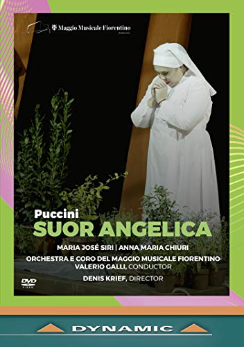 DVD cover for Puccini’s *Suor Angelica* featuring a praying nun.