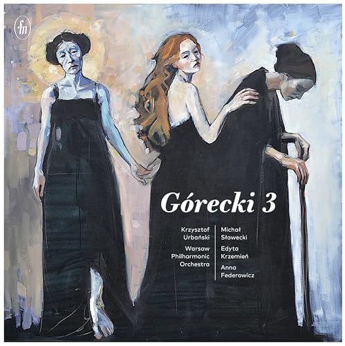 Painted album cover for Górecki’s Symphony No. 3 featuring three women.