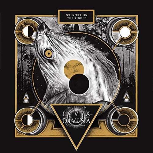 CD cover: bird of prey with geometric and forest background.