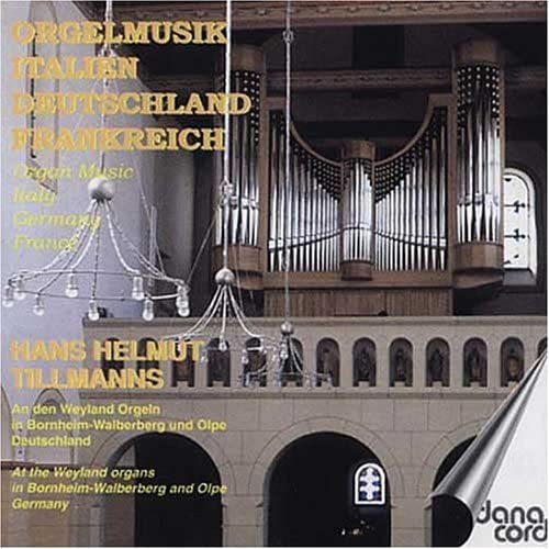CD cover featuring a church organ and text in German, Italian, and French.