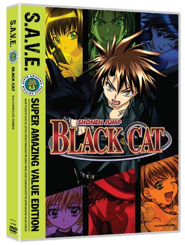 Black Cat The Complete Series DVD cover featuring anime characters and the series title.