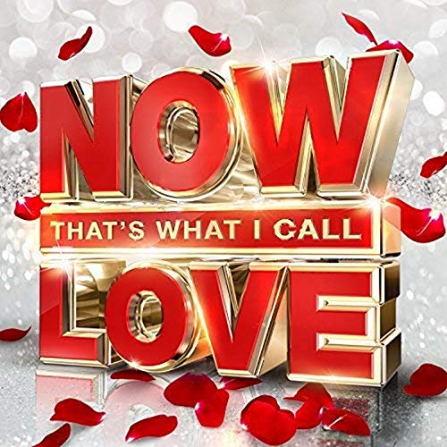 Compilation album cover: "NOW That's What I Call Love 2016" with red petals.