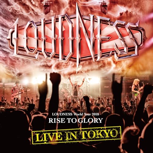Loudness album cover: band performing live with raised hands in audience.