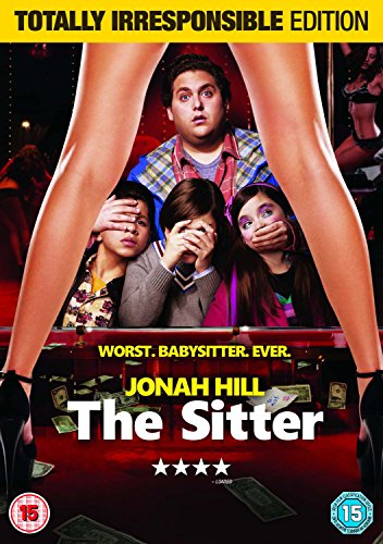 DVD cover for "The Sitter" featuring Jonah Hill and children covering their eyes.