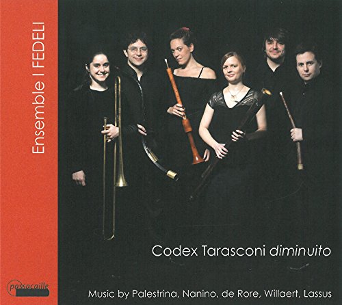 CD cover featuring six musicians with Renaissance-era instruments.