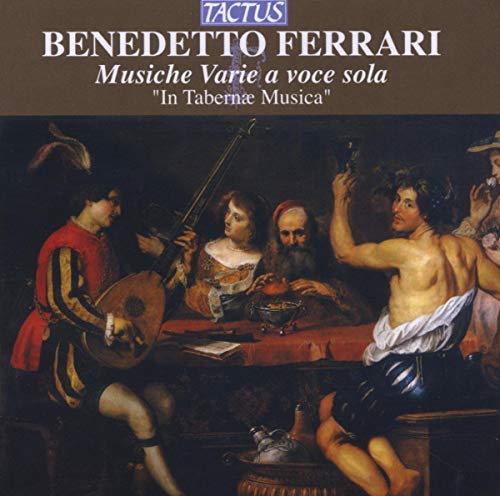 CD cover featuring a Renaissance painting of musicians and a feast.