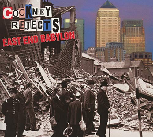 CD cover: Cockney Rejects, bombed cityscape, and suited figures.