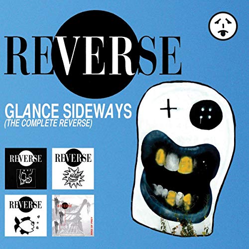 CD cover for Reverse’s “Glance Sideways” featuring a cartoon face.
