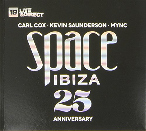CD cover for "Space Ibiza 25 Anniversary" with artist names and logo.