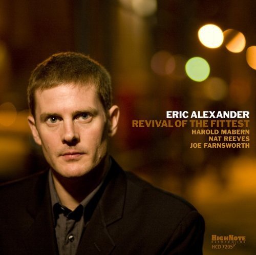 CD cover: portrait of Eric Alexander with blurred lights background.