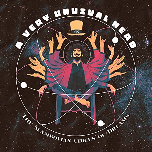 CD cover: Man with multiple arms inside a cosmic, circular design.