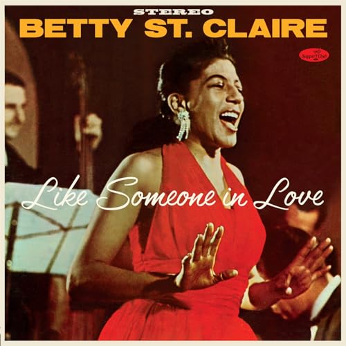Betty St. Claire album cover, a smiling woman in a red dress.