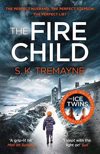 Book cover: "The Fire Child" with a child walking towards a coastal mine.