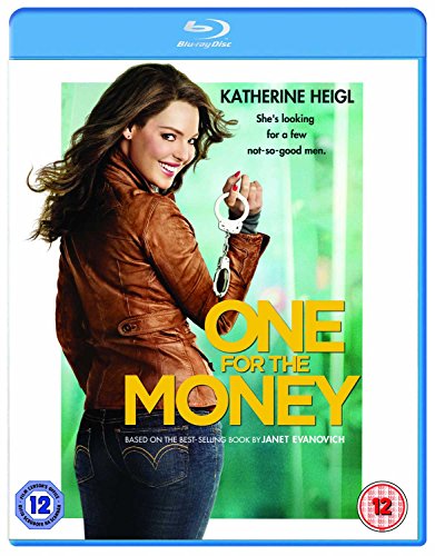 “One for the Money” Blu-ray cover featuring Katherine Heigl with handcuffs.