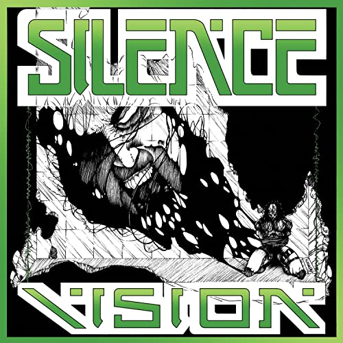 CD cover for “Silence - Vision” with abstract black and white art.