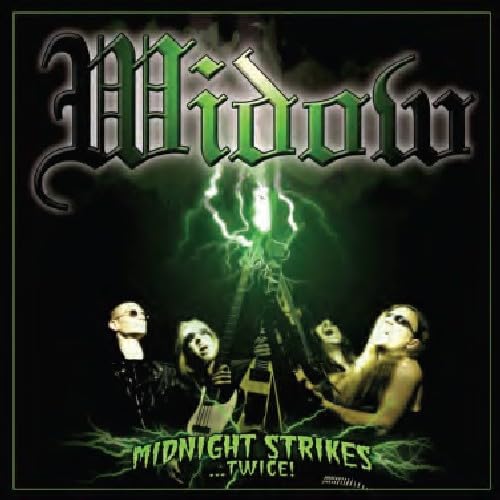 CD cover for Widow’s “Midnight Strikes..Twice!” featuring figures in darkness.