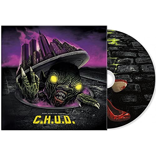 C.H.U.D." soundtrack CD with monster illustration and city skyline imagery.