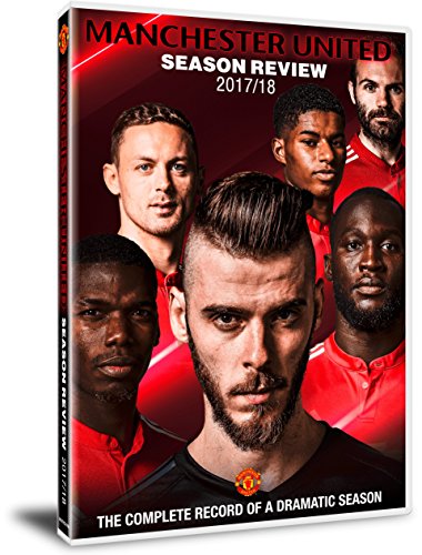 DVD cover for Manchester United 2017/18 season review, featuring players.