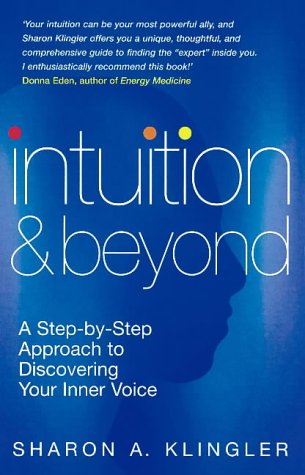 Book cover: "Intuition & Beyond" by Sharon A. Klingler, with a silhouette.