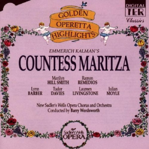 CD cover for “Countess Maritza” operetta highlights, pink floral design.