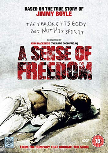 DVD cover for "A Sense Of Freedom" depicting a man lying injured.