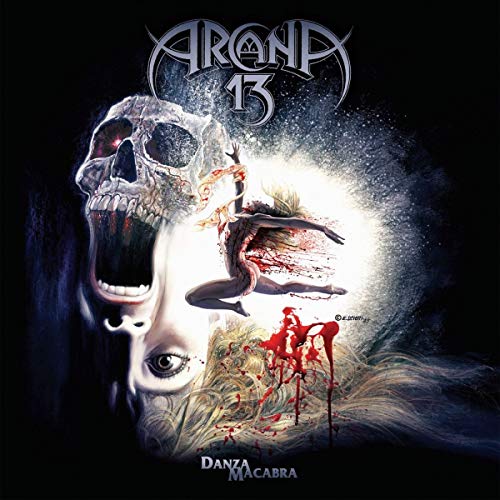 Album cover: Skull, dancer, and blood-like splatters against a dark background.