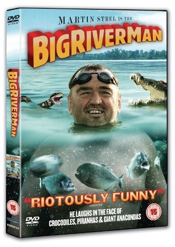 DVD cover for “Big River Man” featuring a man swimming with crocodiles.
