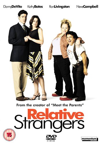 “Relative Strangers” DVD cover featuring four actors in casual attire.