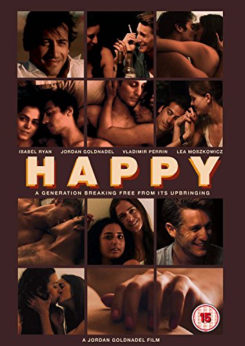 Happy" DVD cover featuring a grid of intimate portraits of young adults.
