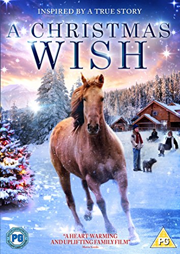 DVD cover for "A Christmas Wish" featuring a horse in a snowy landscape.