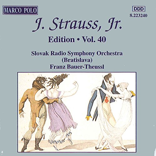 CD cover for J. Strauss, Jr. Edition Vol. 40, with dancers.