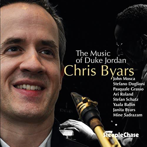 CD cover featuring a man's face and a musician with a saxophone.