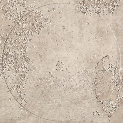Textured beige vinyl record with a circular embossed design.