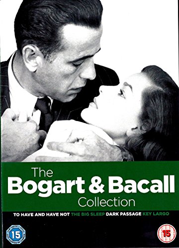 Black and white DVD cover featuring Humphrey Bogart and Lauren Bacall.