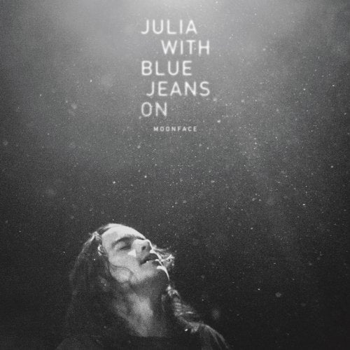 Black and white album cover featuring a woman looking upwards.